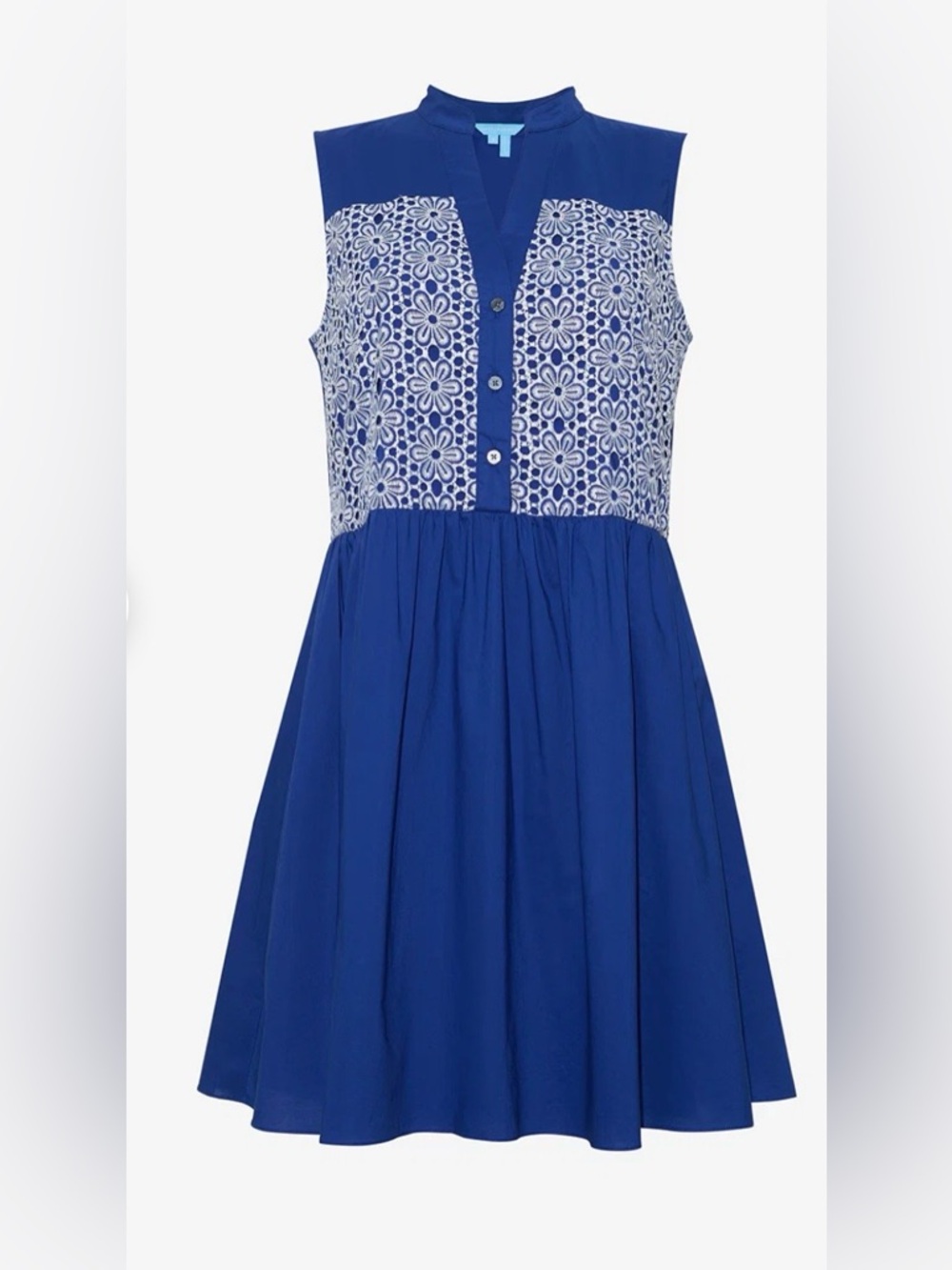 Draper James Sami Sleeveless Shirtdress in Daisy Lace